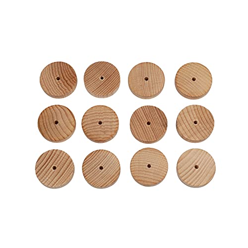 Holzräder flach | Holzscheiben 40 x 10 mm | 4-mm-Bohrung | unbehandeltes Buchenholz | ideal für Bastelarbeiten & Fahrzeug- und Modellbau (40 x 10 mm | 100 Stück)