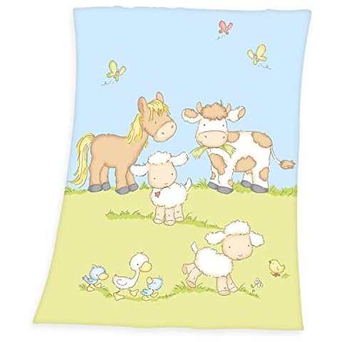 Herding Fynn Babydecke, Bauernhof Motiv Cover