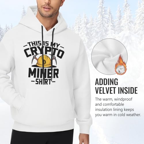 Funny Crypto Miner Men Women Kangaroo Pocket Fleece Hoodie - Image 8