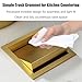 MAHWER Square Recessed Counter Top Trash Bin Balance Flap Cover, 304 Stainless Steel Countertop Built-in Trash Grommet Flap Lid, Trash Grommet Swing Trash Can Lid (Color : Black)