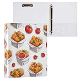 QUGRL 3 Ring Binder 1.5 Inch Fried Chick...