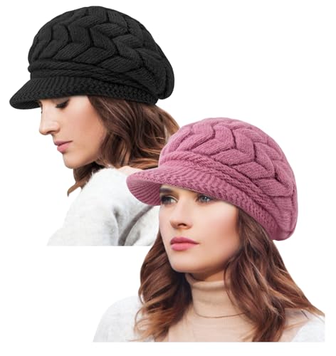 YSense 2 Pack Womens Winter Hats Warm Knit Hat...