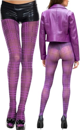 Image of ToBeInStyle Women's Argyle Checkered Diamond Rhombus Net Opaque Sheer Tights Pantyhose