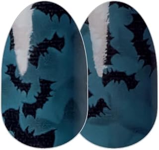 Once Bitten Nail Polish Strips - Real Nail Polish Stickers for Costume, Cosplay, Party & Festival Looks - 16 Double-Ended Strips