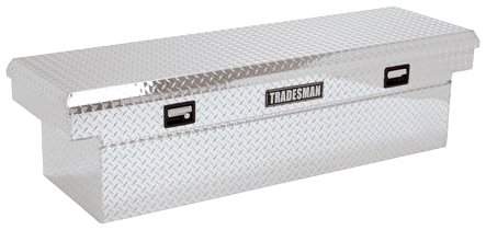 Lund 9202Dbt 60-Inch Aluminum Mid-Size Cross Bed Truck Tool Box With Full Lid And Deep Well, Diamond Plated, Silver #TOP27