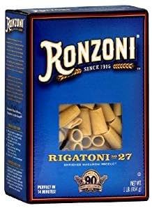 Ronzoni Rigatoni Non GMO 16 Oz. Pack Of 3.