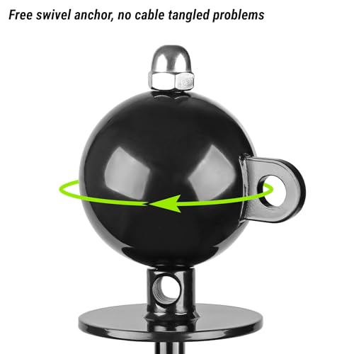 SELEWARE Dog Tie Out Stake Outdoor Anti-Rust Dog Anchor for Large Dogs up to 220 lbs, Free Rotation - Image 4