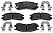 Raybestos R-Line Replacement Rear Ceramic Disc Brake Pad Set for Select Buick, Cadillac, Chevrolet, Oldsmobile, Pontiac, Saturn Model Years (MGD714CH)