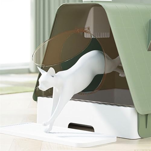 Arenero cerrado para gatos con tapa y pala miniatura 6