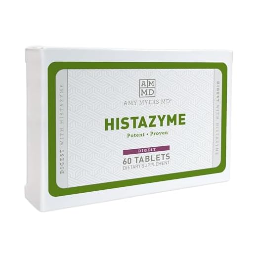 Histazyme from Dr. Amy Myers - Diamine Oxidase Dao Enzyme Supplement to Support Healthy Digestion & Food Derived Histamine Intolerance - Dietary Supplement 60 Capsules - 1-2 Capsules Before Mealtime