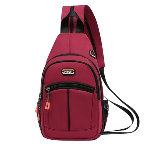Sac à bandoulière pour femme ajustable avec poches zippées pratiques