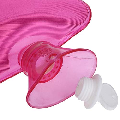 SKUZA Wärmflasche, Winter Craetive Transparente Wärmflasche High Density PVC Explosionsgeschützte Wärmflasche Bag Up Massage Health Care Warming Bag (Color : Red) (Color : Green)