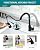 Black Kitchen Faucet with Pull Down Sprayer for RV Sink, VFAUOSIT Kitchen Sink Faucet Stainless Steel Laundry Single Handle Pull Out Kitchen Faucets Matte Black, Grifo para Fregaderos de Cocina