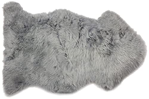 ムートンラグ 天然 オーストラリア産 長毛 1匹物 ラグ プラチナム 60×90cm 洗える NF001PU