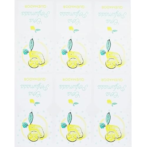 Pegatinas Saquito Perfumado Limón | Blíster 6 Unidades | Ideal para Bolsas de Cera | Decoración Aromática | Medidas 3,5x7 cm | Estilo único