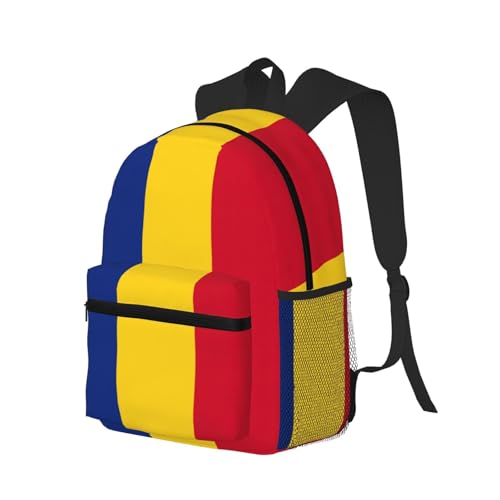 Mochila para libros con estampado de Rumanía para evitar dolores de espalda 2
