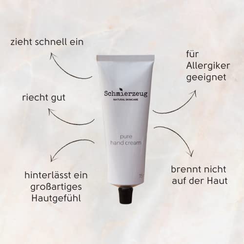 SCHMIERZEUG Hand Cream, Clean Beauty mit Sheabutter, Panthenol & Allantoin, wirklich effektiv bei trockener Haut, zieht schnell ein, Handcreme unterstützt bei Neurodermitis, parfümfrei, 75ml – Bild 6