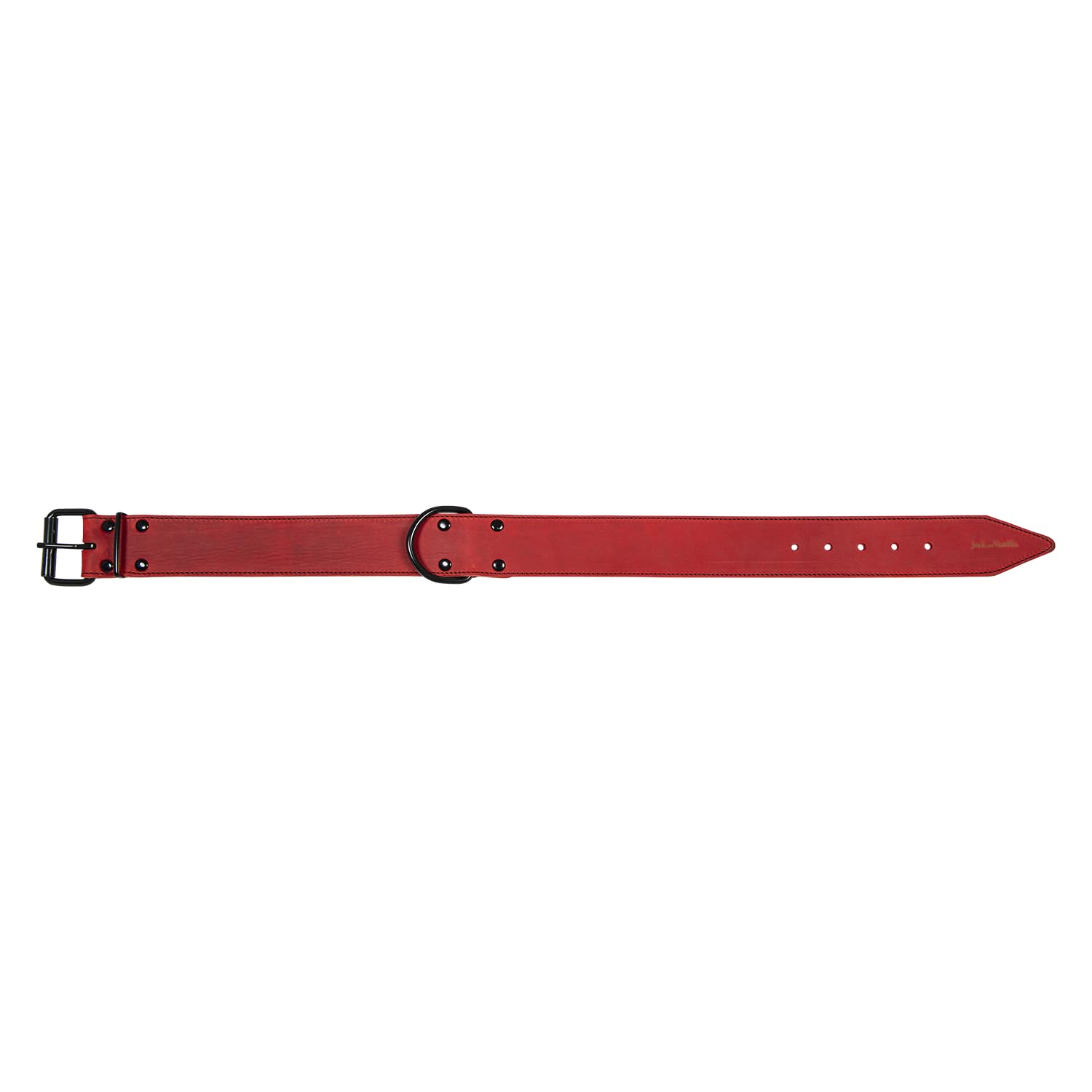 Collier large pour chien rouge anti traction robuste ajustable 75cm