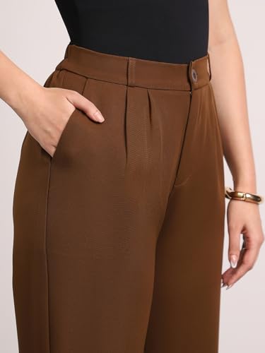 Image of Urbano Fashion Women's Loose Baggy Fit Solid Korean Pants Stretchable