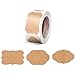 Produktbild Kraftpapier-Etiketten-Aufkleber, 150 Stück, blanko Aufkleber für Kosmetik, Geschenk, Dekoration (1 Rolle)