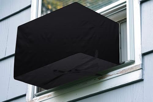 Image of The Furnishing Tree window ac cover suitable for BlueStar 2 Ton 3W24GBT, Black Color Elastic fit Cover for front and rear Of Window Ac