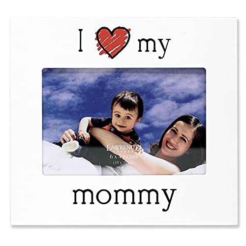 Image of Lawrence Frames 550064 'I Love My Mommy' Picture Frame, 6 by 4-Inch, White