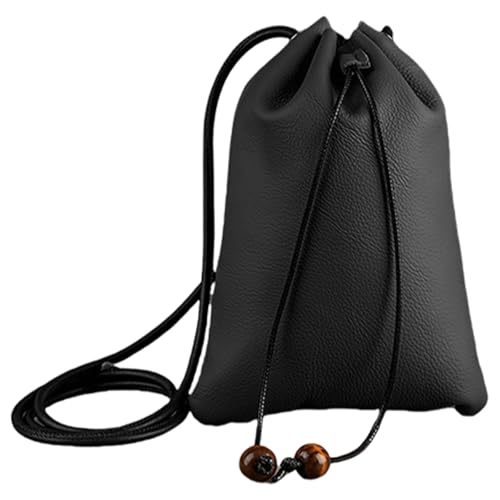 Greabuy Bolsos de hombro para mujer, llamativos, de piel sintética, con cordón, bolso cruzado delicado para monedas y teléfono, para uso diario, bolsa de compras para mujer, Black