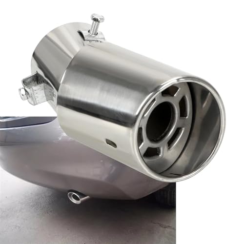 Tubo de escape de coche de acero inoxidable con acabado pulido y silenciador universal 3