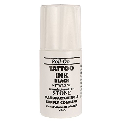 Stone Manufacturing Tattoo Ink Roll On Applicator Permanent Liquid Black 2oz
