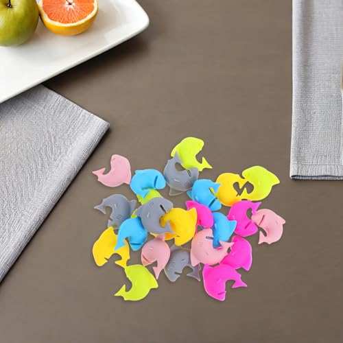 Marcadores para copas de vino y cóctel PRETYZOOM en silicona, juego de 24 dijes para fiestas y bares 5
