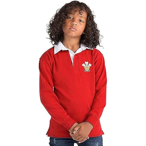 Kids Welsh Classic Rugby Shirt with Badge Cover
