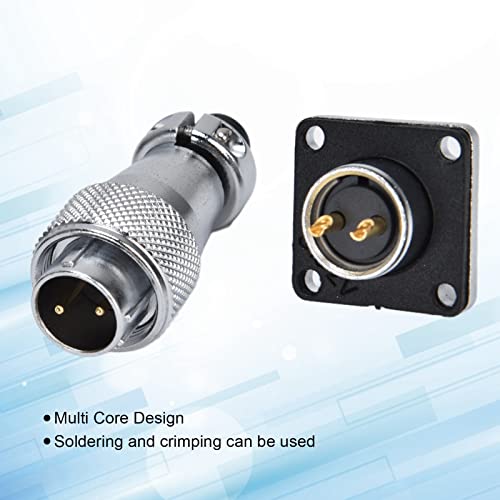 Conector de aviación metálico Tyenaza 2 pines zinc miniatura 2