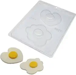Kit 2 Formas Para Chocolate Acetato Simples Ovos Fritos 9677 Bwb