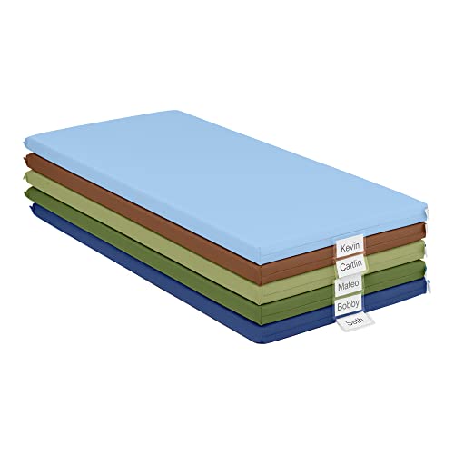 Image of ECR4Kids SoftZone Rainbow Rest Mat, 2in, Sleeping Pad, Earthtone, 5-Piece