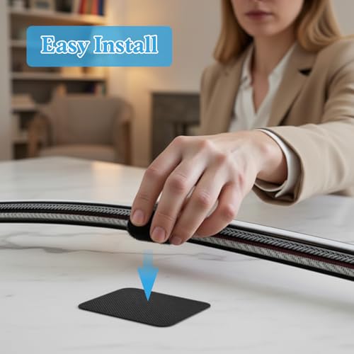 cobee 41 piezas de gestión de cables bajo el escritorio, ataduras de velcro autoadhesivas, clips y correas para cables, soporte ajustable para hasta 15 cables para TV, laptop y escritorio miniatura 5
