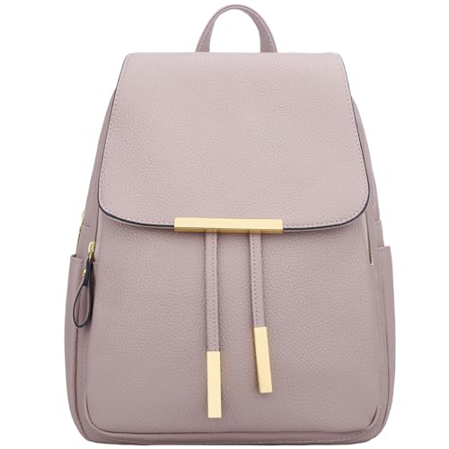 Image of KKXIU Trendy Leather Backpack Purse for Women and Ladies Shoulder Travel Daypacks Bags (A-Pink)
