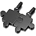 2 Stück Schwarz Edelstahl Paar Halskette Personalisierte Puzzle Anhänger Valentinstagsgeschenk für Damen Herren, Weihnachten Valentine Geschenk, kreatives Geschenk für Freunde und Mädchen