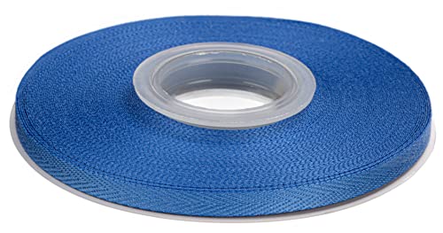 Joycrosso Herringbone Tape Twill Ribbon Soft Handle, Great for Gift Wrapping Craft Sewing 6mm x 22 Meters - Royal