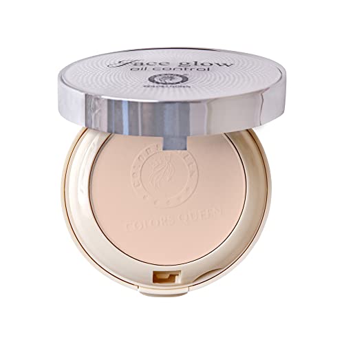 Image of Colors Queen Oil Control Compact Powder | Lightweight Face Compact for Women with SPF-15 to Protect Skin from UV Rays | Pore Minimizing, Easily Blends Pressed Powder for All Skin Types (02 - Natural, 20g)