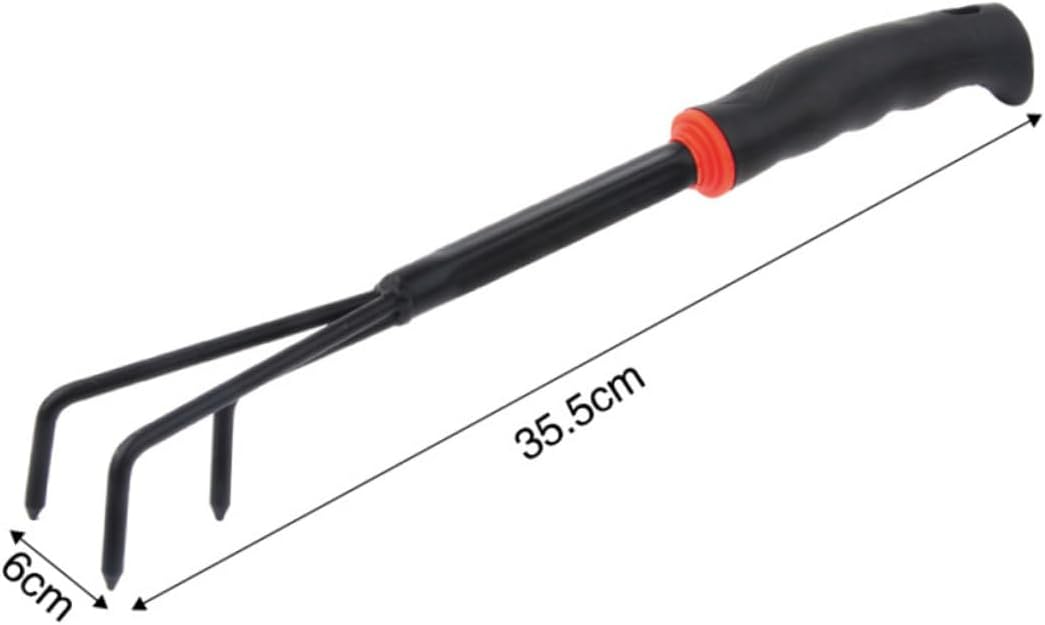 BESTonZON 6pcs Iron Garden Tool Shovel Hoe Rake Hoe Plastic Handle for Purpose Gardening