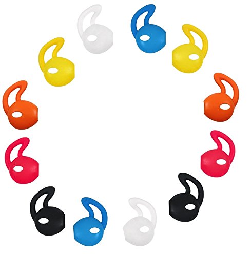 Earpods Cover, BLUEWALL Ear Tips Eargels for Apple Earphone Earpod,Earbuds Headphones Cover for iPhone7 iPhoneSE iPhone6S iPhone6 iPhone5S 5C 5 Earpods, 6 Pairs 6 Color