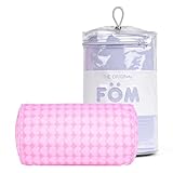 Brookstone Squishy FOM Cushion Pillow - The Original Stretchy, Comfy, Colorful Pillow for Neck, Lumbar Support, and Bed - for Sleeping, Car, Travel - Small Pillow, Hearts, 12 x 7 Inches