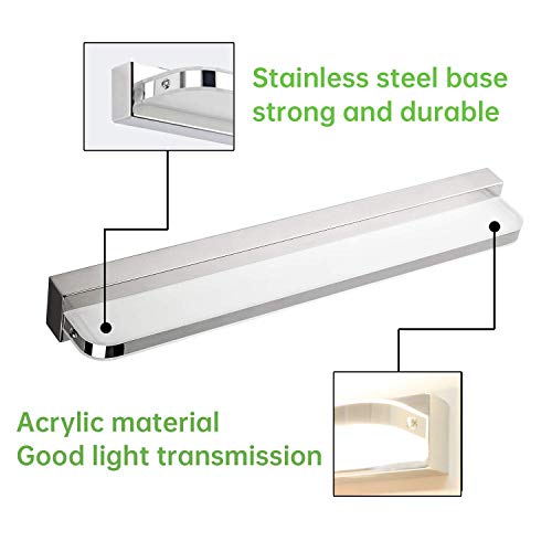 Kimjo-Lampara-de-Espejo-42CM-para-Bano-Aplique-Espejo-Bano-Moderno-9W-Blanco-Frio-6000K-600LM-IP44-Contra-Niebla-AC110-240V-No-Regulable-luz-Bano-Iluminacion-para-Maquillaje