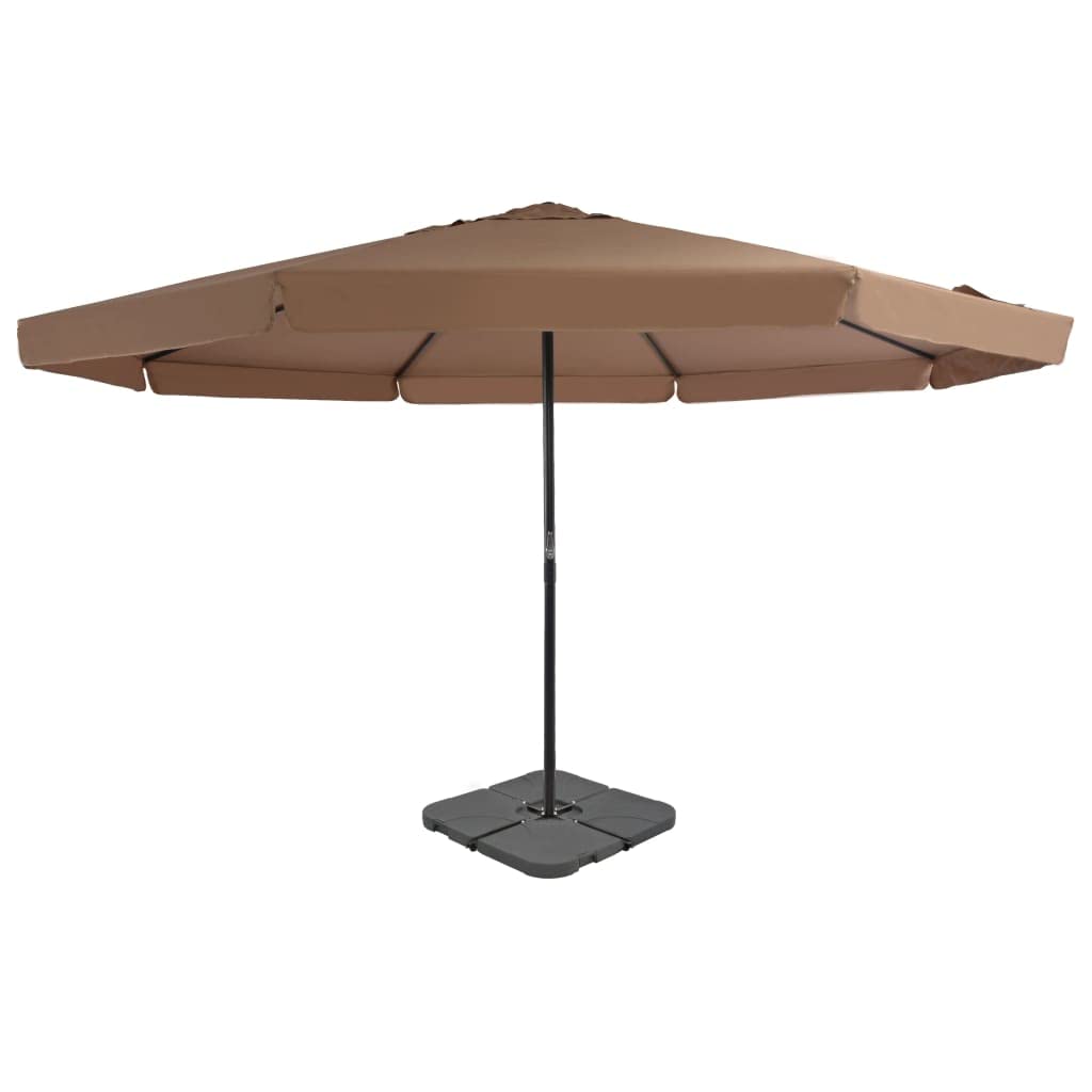 Parasol z przenośnym stojakiem, parasol ogrodowy, parasol targowy, parasol tarasowy, parasol wspornikowy do ogrodu, na patio, balkon, kolor taupe