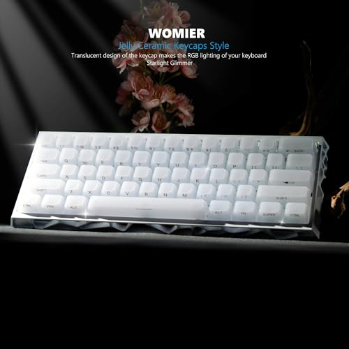 Image of Womier Keyboard Keycaps Jelly, Ceramic Keycaps Style, Shine Through Keycap