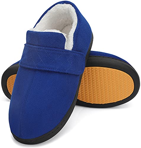 Mishansha Zapatillas Casa Hombre Pantuflas Invierno Zapatillas de Estar por Casa Hombre Cerradas Antideslizante Calentitas Slippers Pantuflas Invierno Azul marino,Gr.43