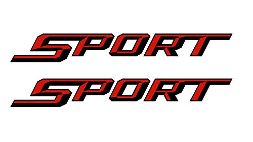Image of Red Sport Bedside Decals: Fits 2017-2019 Ford Trucks 2 Decals Included Air Release Vinyl