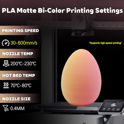 Image of Matte Dual Color Yellow Pink PLA 1.75mm 250g Small Spool 3D Print Filament | Matte finish Bi Yellow Pink Coextrusion Hide layer lines Neatly wound Low warp No tangle 0.25kg spool for Bambu Ender FDM