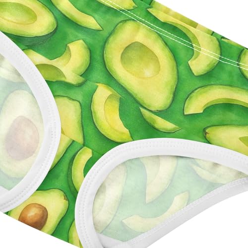 Animal Girls Underwear Toddlers 2t Cotton Panties for Girl Watercolor Avocados Green Underpants Briefs4