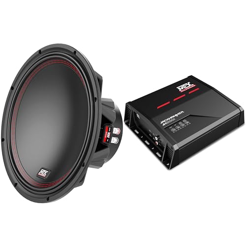 MTX JH5001 Jackhammer Series 500W x 1 @ 1-Ohm Class D Mono Block Amplifier, and MTX 5512-22 55-Series 12